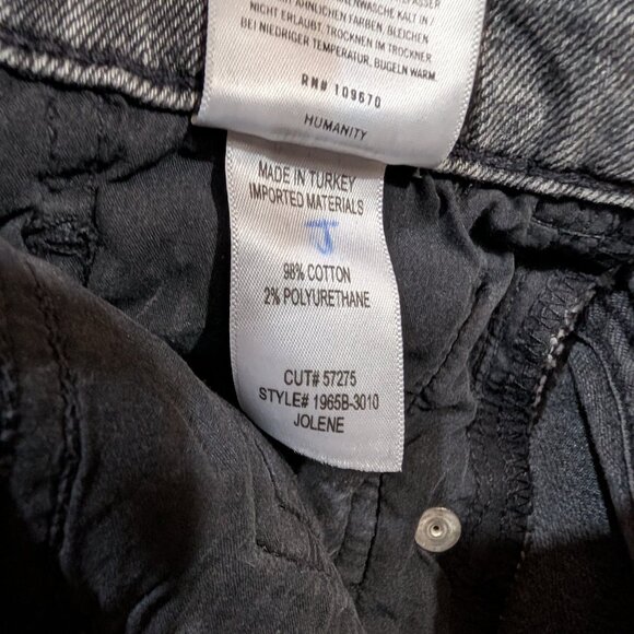 COH Jolene High Rise Straight Button Up Distressed Jean, Secrets Gray - Picture 12 of 13